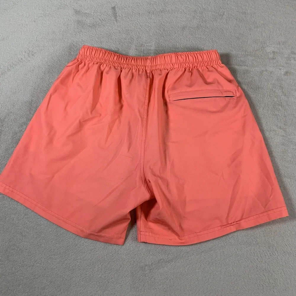 Third Wave Swim Trunks Shorts Mens Small Coral‎ Pink Drawstring Quick Dry Beach